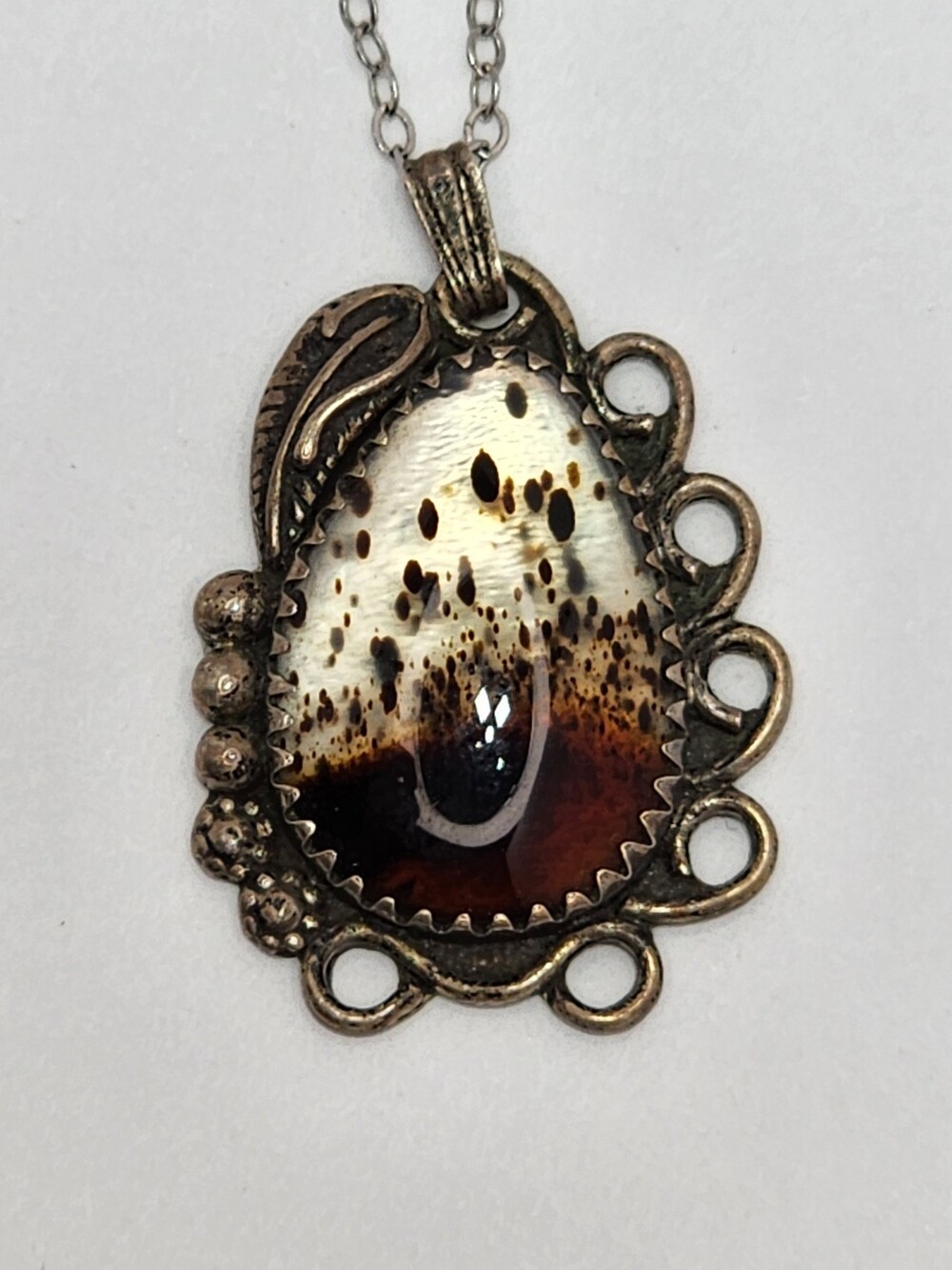 Native American Sterling Silver Agate Necklace